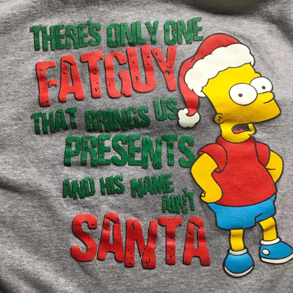 Bart Simpson Christmas T Shirt The Simpsons Large